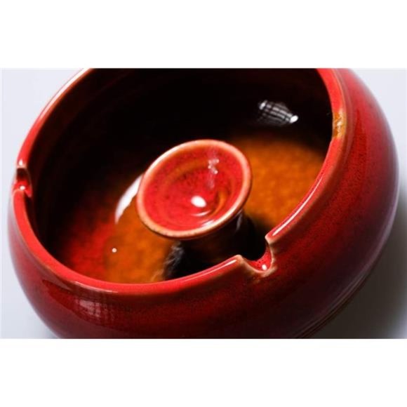 Ceramic Ashtray with Lids, Windproof,Cigarette Ashtray for Indoor or Outdoor Use - Picture 4 of 6